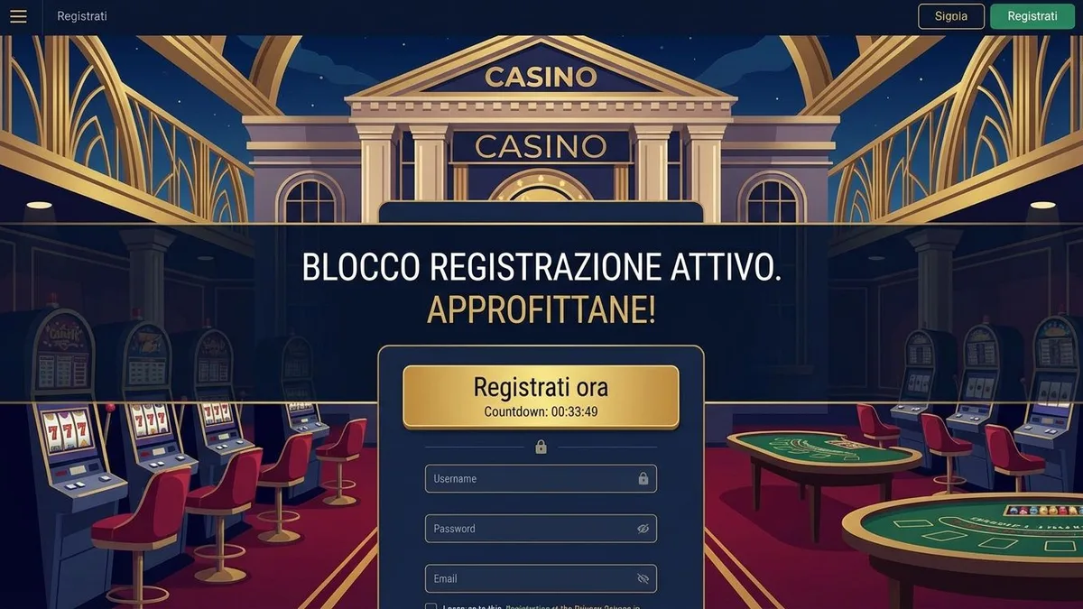 Registrazione con bonus